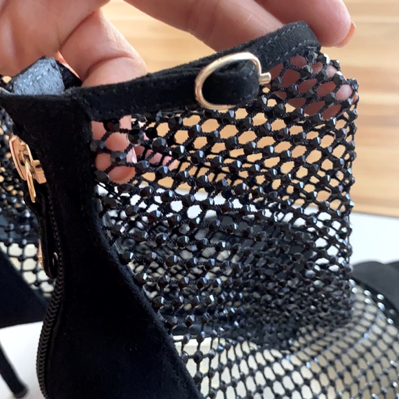 ✨ GUESS black high heels rhinestone shoes - Picture 11 of 14